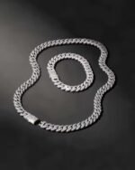 Customized Heavy Cuban Chain Link Necklace 10/14/18/24 mm Multicolored White Silver Gold Rhodium Diamond for Women Men Gift