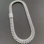 Customized Heavy Cuban Chain Link Necklace 10/14/18/24 mm Multicolored White Silver Gold Rhodium Diamond for Women Men Gift