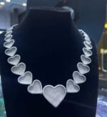 925 Sterling Silver Iced Heart Shape VVS D Color Cut Moissanite Diamond Hip Hop Style Yellow Gold Chains for Birthdays Parties