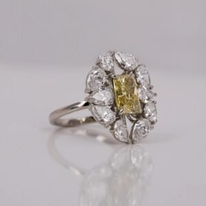 925 Silver Solitaire VVS Moissanite Engagement Wedding Ring