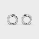 High on Demand Flower Shape 18K Solid Gold DEF VS Round Brilliant Cut Lab Grown Diamond Stud Earrings Ready to Ship