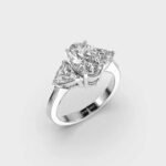 14K Solid Gold Cluster Diamond Ring Original Customized Carat Lab Grown Moissanite Wedding & Engagement Jewelry Ring From India