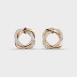 High on Demand Flower Shape 18K Solid Gold DEF VS Round Brilliant Cut Lab Grown Diamond Stud Earrings Ready to Ship