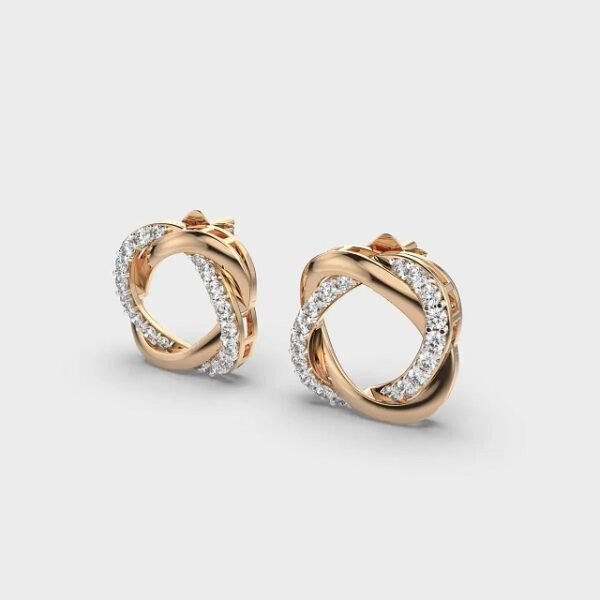 High on Demand Flower Shape 18K Solid Gold DEF VS Round Brilliant Cut Lab Grown Diamond Stud Earrings Ready to Ship